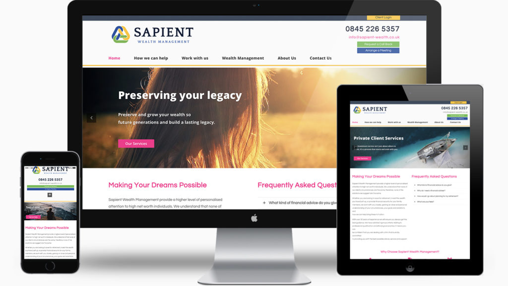 Sapient Wealth Management - Responsive Website