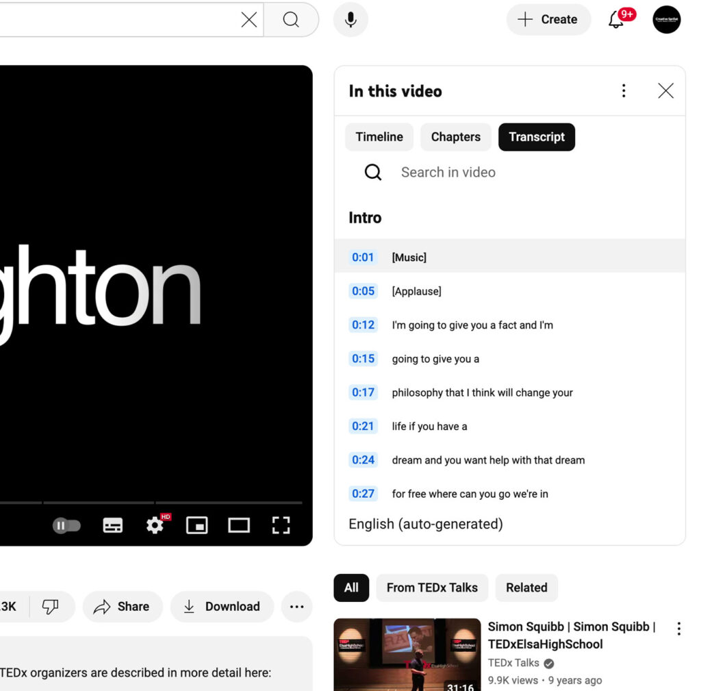 How to extract YouTube transcripts